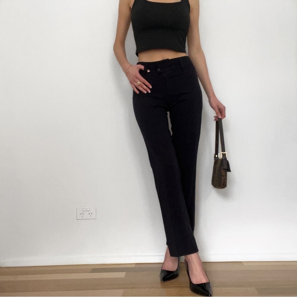 Gorgeous black straight leg suit pants/ trousers, size 6 🍒 - Picture 2 of 7